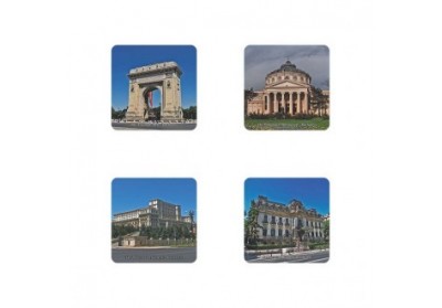 Suporturi pahare Bucureşti set 4 bucăţi Suporturi pahare Bucureşti set 4 bucăţi